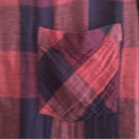 ❤️Cloth &Stone Anthropologie Plaid Long Sleeve Top Size S - Picture 4 of 6